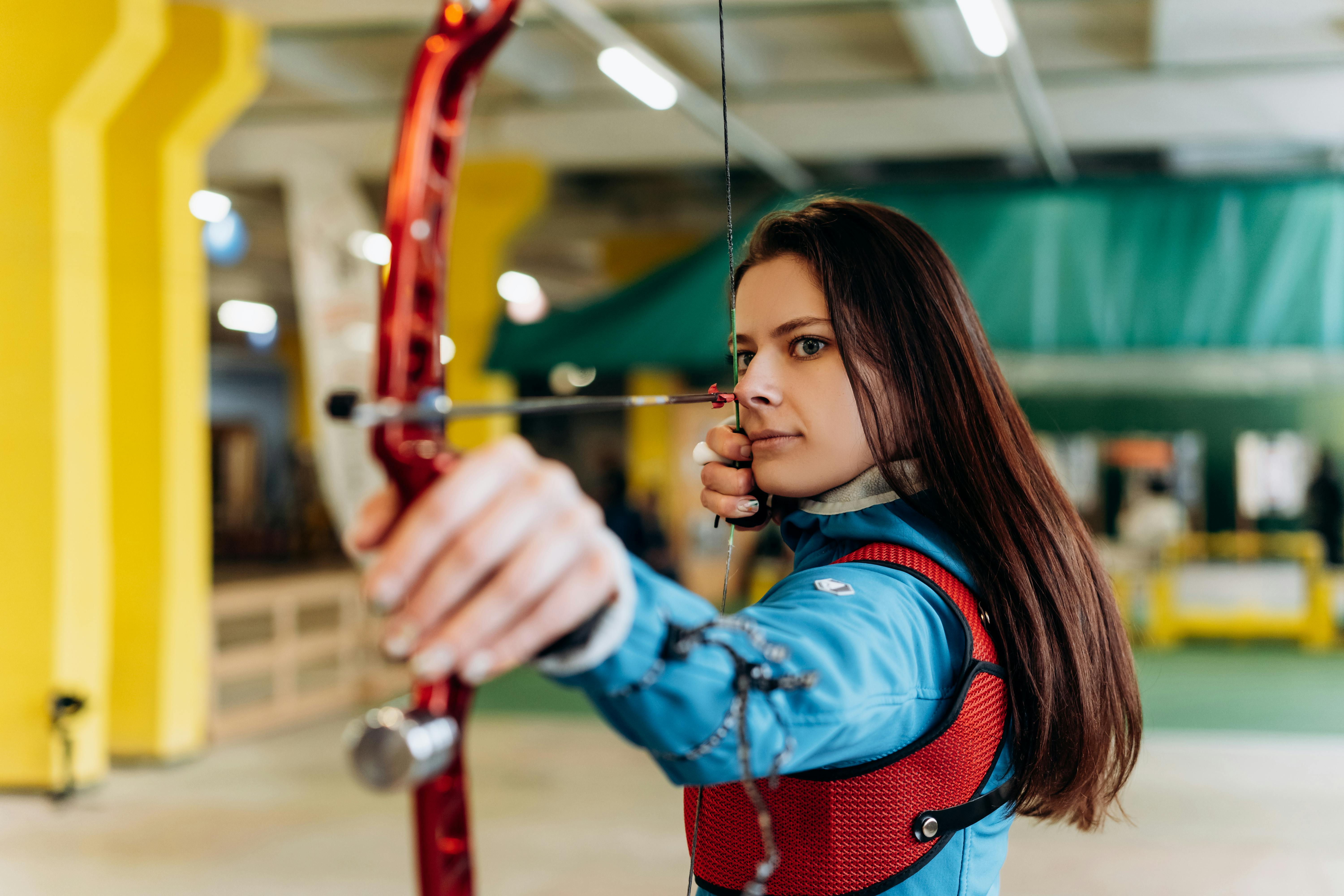 archer focusing on their shot